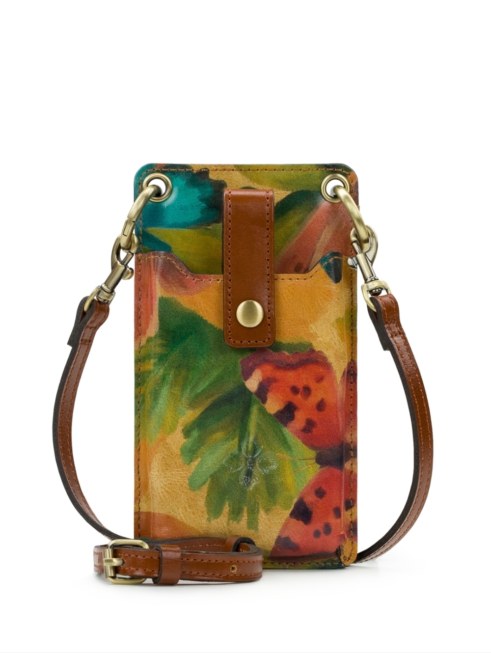Patricia Nash Watercolor Butterfly Farleigh Phone Holder Crossbody